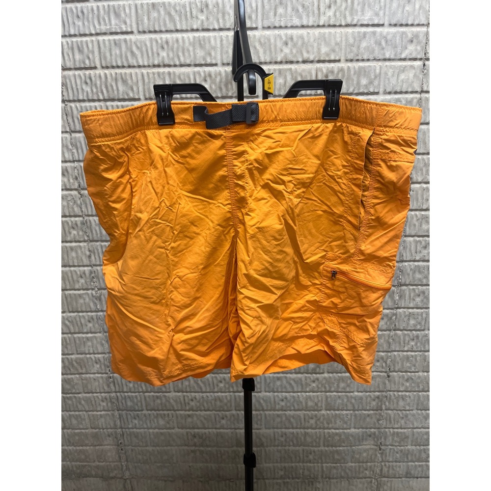 Columbia Sportswear Omni-Shield Orange Belted Mesh‎ Lined Cargo Shorts Mens XL